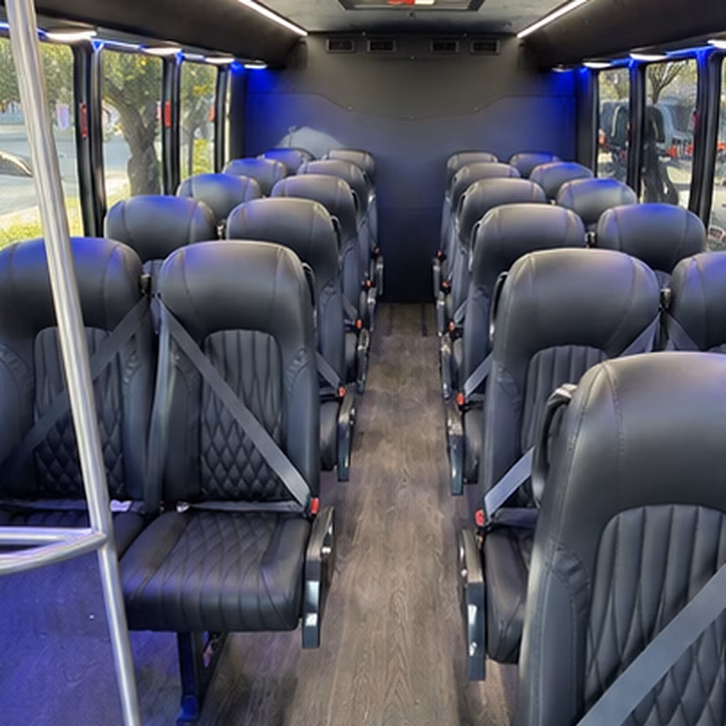 sparks 28 passenger minibus interior