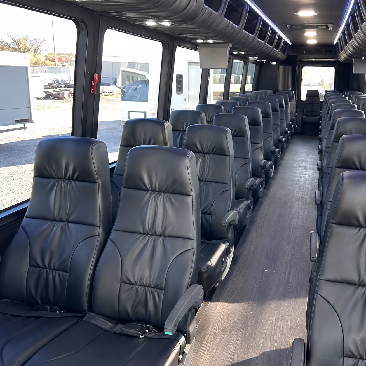 sparks 35 passenger minibus inside