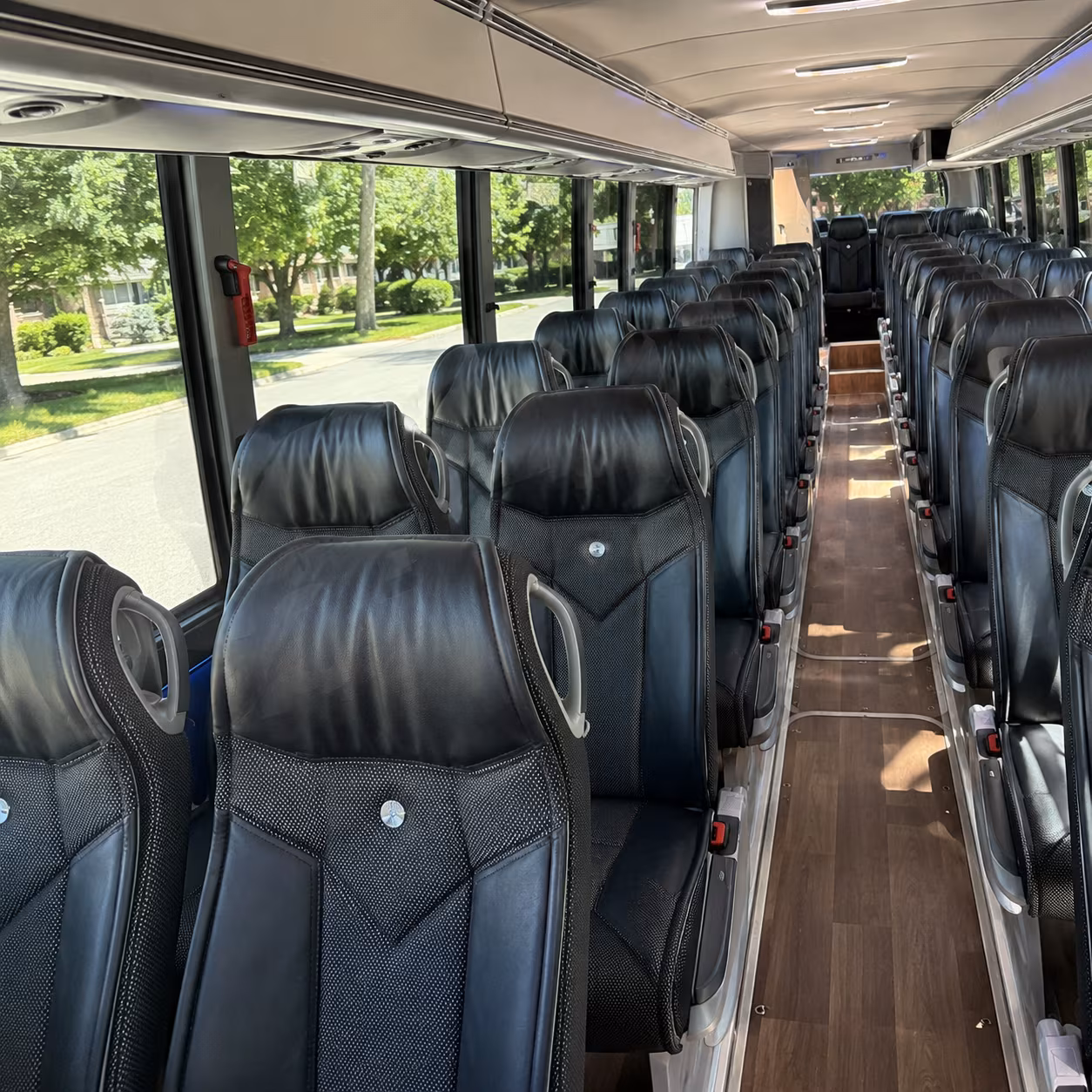sparks 40 passenger charter bus inside