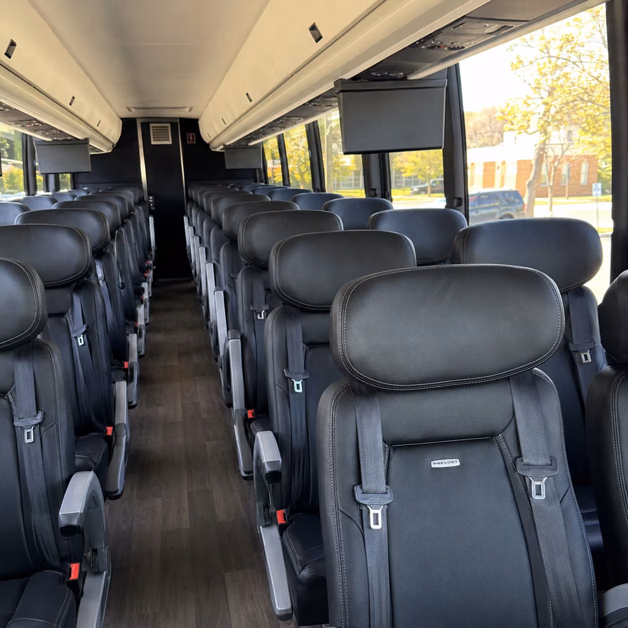 sparks 45 passenger charter bus inside