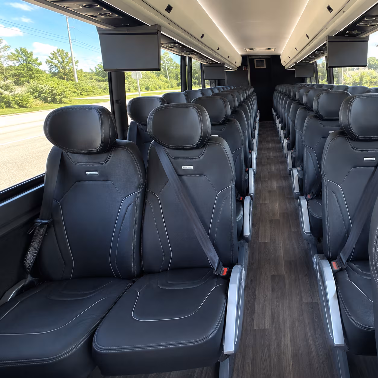 sparks 47 passenger charter bus inside