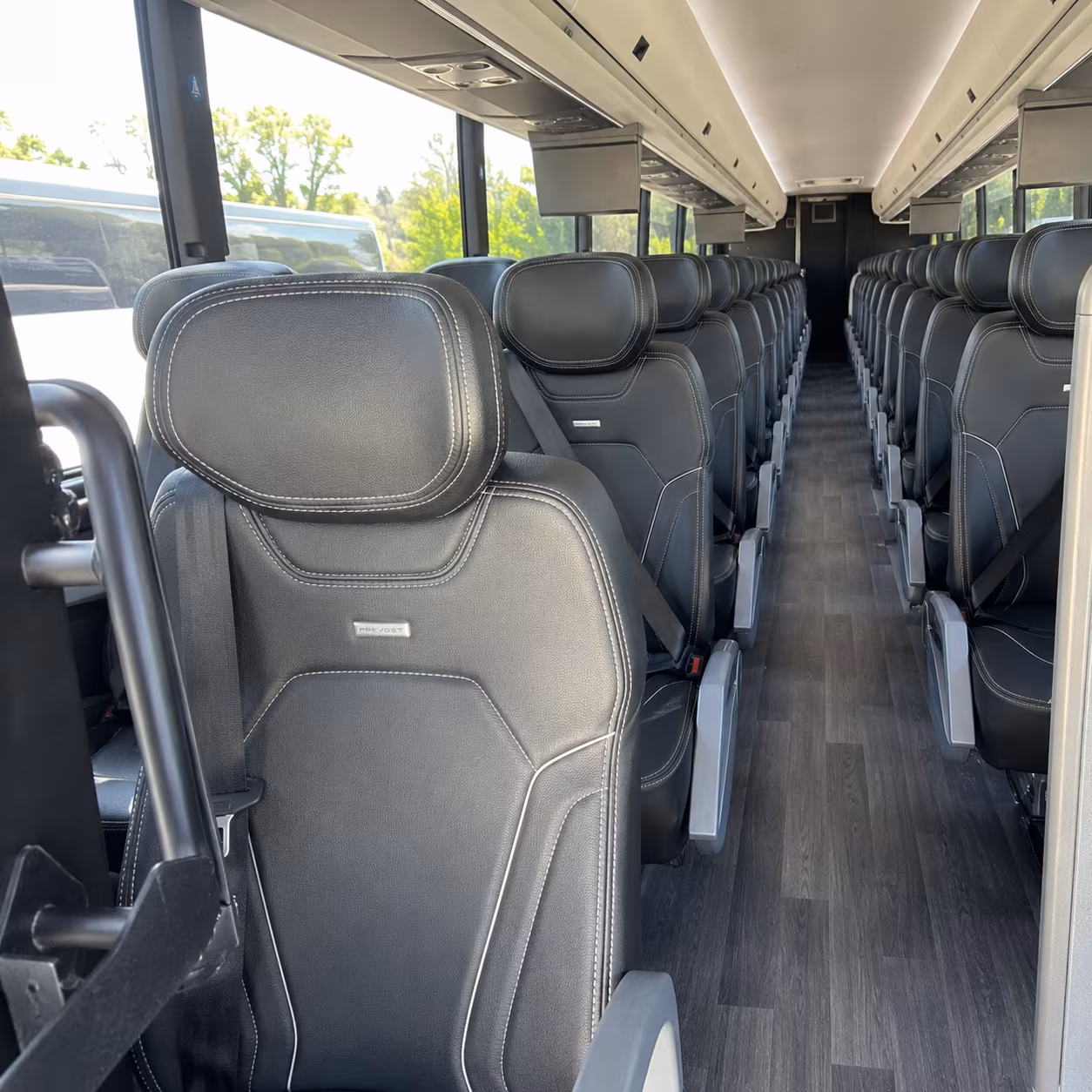 sparks 47 passenger charter bus interior